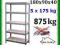 REGAŁ METALOWY 180x90x40 magazynowy 5 półek x175kg