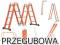 Drabina aluminiowa przegubowa 4x4 ORANGE 4,80m 6w1