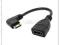 Kabel Adapter Kątowy HDMI do Mini HDMI LEWY 16cm