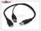 KABEL Y OTG HOST USB 3.0 Micro B zasilanie 0,6M