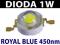 DIODA power LED 1W niebieska ROYAL BLUE 450nm