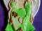 ANIOŁ Aniołek OLIWKA zielony z motylkami 3D