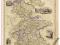 NIEMCY mapa ilustrowana 1851r. reprint 43x30cm