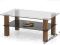 ŁAWA AMELIA 110X70 SZKLANA ORZECH CIEMNA PÓŁKA HIT