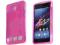 Różowe elastyczne etui Gel Sony Xperia E1 + folia