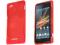Czerwone elastyczne etui Gel Sony Xperia M + folia