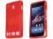 Czerwone elastyczne etui Gel Sony Xperia E1 +folia