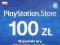 PLAYSTATION NETWORK 100 PLN KLUCZ F-RY VAT/ SKLEP