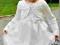 Piękna biała sukienka - komunia, wesela - 134 cm.