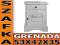 Szafka nocna GRENADA DREWNIANA # BIAŁA # PRODUCENT