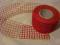 WSTĄŻKA SIATKA  DŁ 10m   szer. 4,5CM  czerwony