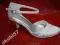 obuwie ślubne białe buty damskie niskie 38 CASANI