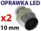 OPRAWKA diody LED 10mm WKLĘSŁA 2 SZTUKI leaderLED