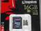 Kingston MicroSDXC 16GB Class10 UHS-1 + adaptor