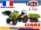 OGROMNY Traktor na pedały Claas łyżka + przyczepa