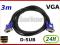 KABEL DO PC TELEWIZORA FULL HD VGA 3M GOLD FV KM6