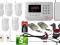BEZPRZEWODOWY ALARM GSM LCD 6 CZUJEK , PIR, SYRENY
