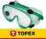 Topex Gogle ochronne, przeciwchemiczne, zielone 82