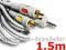 KABEL JACK 3,5mm - 2x RCA CINCH GOLD HQ dł. - 1,5m