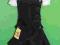 ewa-sklep śliczna czarna sukienka do szkoły 140cm