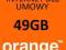 INTERNET ORANGE FREE NA KARTĘ 49GB NA ROK FV23%