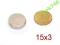 MAGNES WALCOWY 15x3 MAGNESY NEODYMOWE WALCOWE 15x3