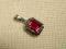 Rubin stary szlif uroczy kolor srebro pr.925