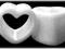 Plug tunel akryl akrylu biały serce heart 14mm
