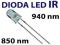 DIODY LED IR 850nm 940nm dioda podczerwona 10 szt.