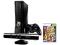 xbox 360 slim black 250GB + KINECT + 2 gry!