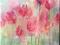 Obraz Tulipany łąka kwiaty / akryle na płótnie