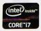 Naklejka Intel CORE i7 Black Oryginalna. (lp.21)