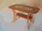 stolik zaowalony  olchowy z szybą 