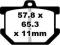 KLOCKI HAMULCOWE EBC FA034 57,8x65,3x11mm YAMAHA