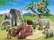 ** PLAYMOBIL 5275 Zoo -słonie nosorożce naukowiec
