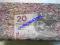 20 zł brykiet z banknotów o wartości 25 000 zł !!!