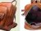 PLECACZEK DAMSKI BRĄZOWY SKÓRA KUFEREK CIEMNY BRĄZ