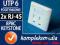 PODTYNKOWE gniazdo 2x RJ-45 sieciowe CAT.6 / KRONE