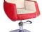 Fotel fryzjerski NICO czerwono-kremowy, FV, GW24m