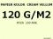 PAPIER KSERO  A4  120G/M2 KOLOR KREMOWY ( CREAM )