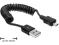 DELOCK Kabel USB AM-USB Micro Spirala 20-60cm