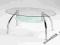 ŁAWA SZKLANA BERTA STOLIK KAWOWY CHROM 45 H SUPER
