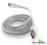Kabel USB Forever Iphon 5/6 silikonowy płaski Biał