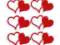 naklejki stickersy SERCA  wzór 5 CZERWONE