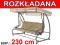 Huśtawka ogrodowa rozkładana GRACJA  - ciemny beż