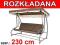 Huśtawka ogrodowa rozkładana GRACJA - brązowa