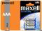 `4 baterie Maxell AAA LR03 LR3 MN2400 1,5V