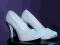 Śliczne białe buty ślubne z brokatem, r 40 POLSKIE