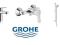 GROHE BauEdge zestaw baterii + ramię prysznicowe