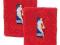 FBF FROTKI NBA LOGOMAN WRISTBAND RED DWUPAK